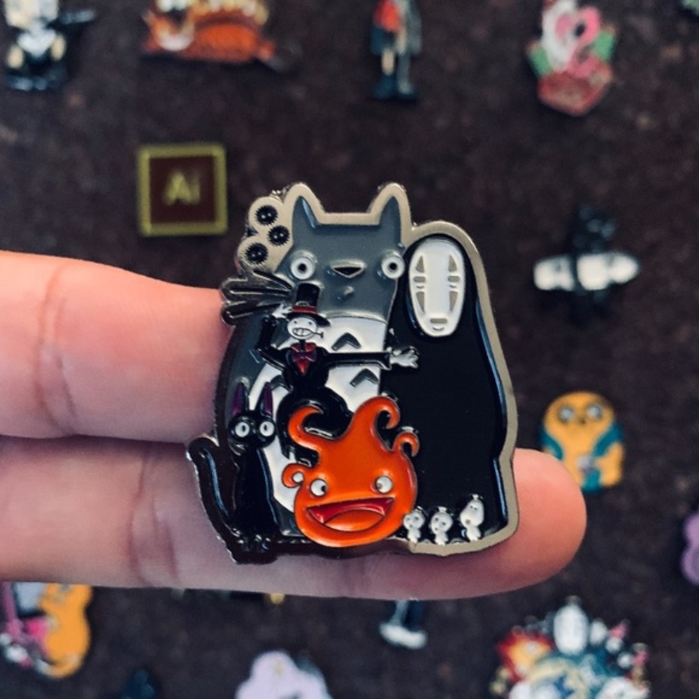 SPIRITED AWAY &TOTORO ENAMEL PIN